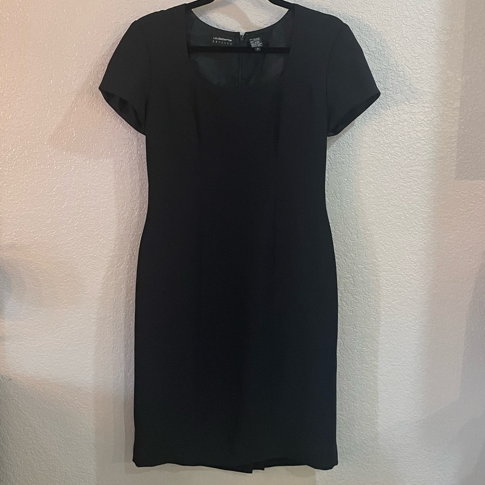 Black Square Front Midi Dress LIZ CLAIBORNE